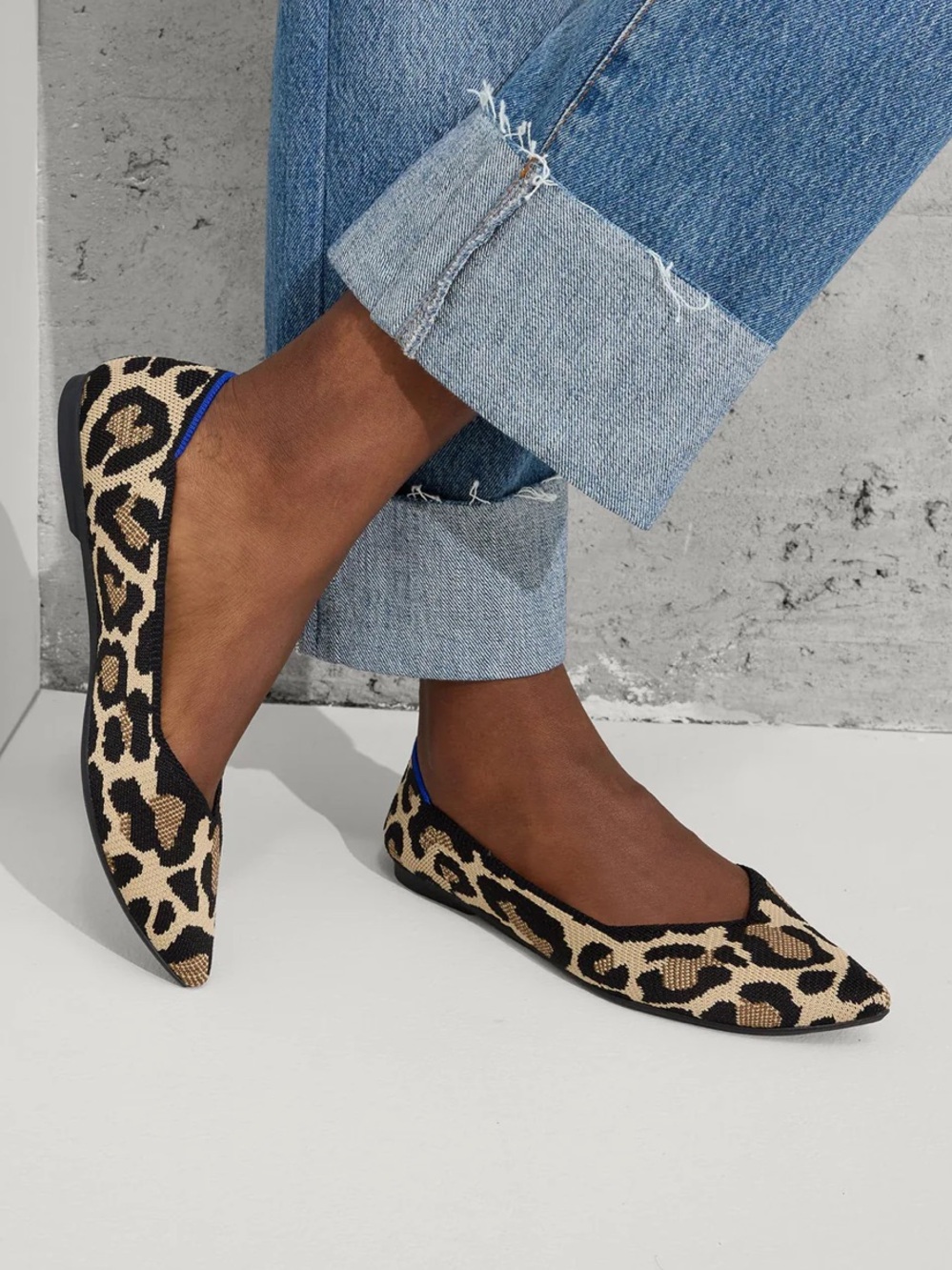 Rothy's The Point II Leopard Print Size 5 - Picture 2 of 7